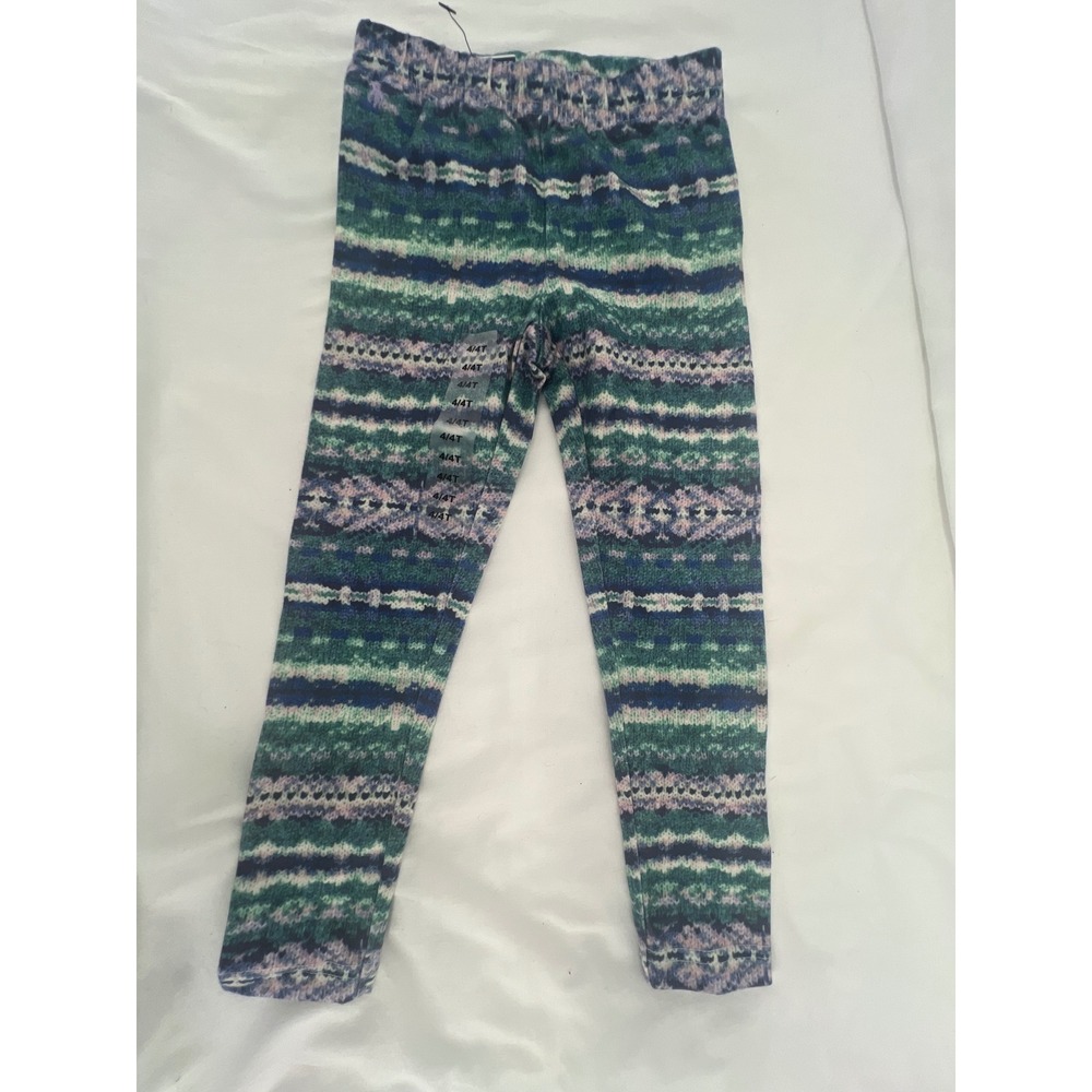 Polo Ralph Lauren Kids Floral‎ Print Leggings Size 4T Green Blue Pink